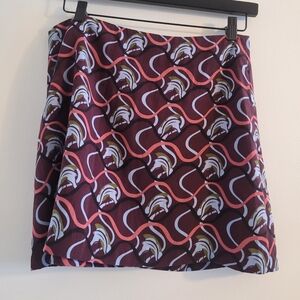 ICONe Burgundy Skirt with Pink & Light Blue Accents